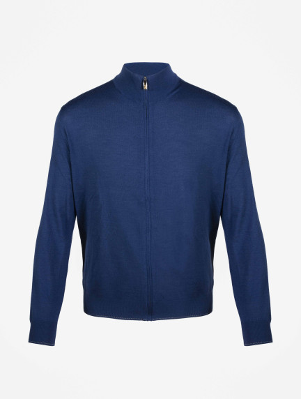 Castello d'OroBlue Zip-Up Cardigan image607